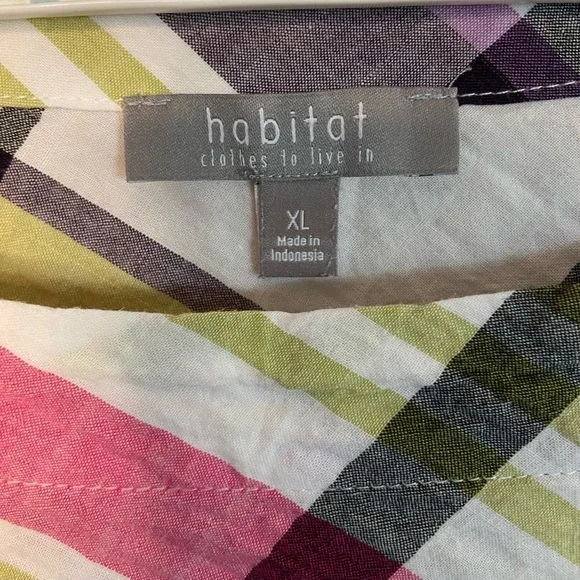 HABITAT clothes you live in Mixed Plaid Pullover shirt - Fiesta Sz XL - Picture 4 of 8